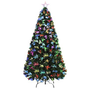 90cm Fibre Optic Christmas Tree 85 Tips Multicolour Lights & Star