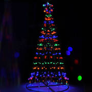 3m Tree Shaped LED Multicoloured Solar Lights & Metal Frame