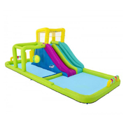 Inflatable Splash Course Water Park Double Slide & Motor