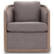 Moonlight Pine Fabric Club Armchair Executive Sofa Tub Chair - Grey