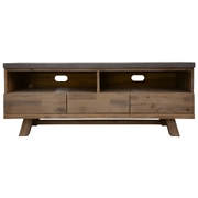 150Cm Entertainment Tv Unit With Concrete Top - Grey