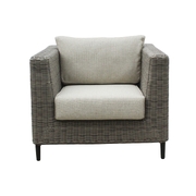 1 Seater Outdoor Sofa Armchair Rattan Wicker Lounge Light Grey
