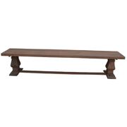 Dining Table Seat Bench 230Cm French Provincial Pedestal Solid Timber