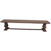 Dining Table Seat Bench 230Cm French Provincial Pedestal Solid Timber