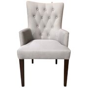 Elegant French Provincial Solid Timber Wood Fabric Dining Chair