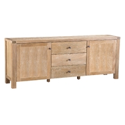 180Cm Buffet Table Cabinet Timber Wood 3 Drawer 2 Door Natural