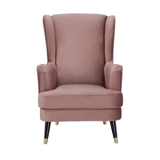 Accent Sofa Arm Chair Fabric Uplholstered Lounge Couch - Blush