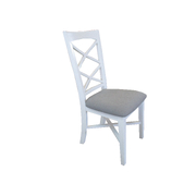 Dining Chair Set Of 2 Solid Acacia Timber Wood Hampton Furniture - White