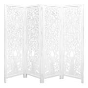Elegant White Shoji Timber Wood Room Divider Screen for Privacy and Style