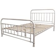 Queen Bed Size Metal Frame Platform Mattress Base - White