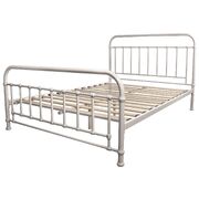Double Bed Size Metal Frame Platform Mattress Base - White