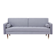 3 Seater Sofa Bed Fabric Uplholstered Lounge Couch - Gey
