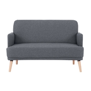 2 Seater Sofa Fabric Uplholstered Lounge Couch - Dark Grey