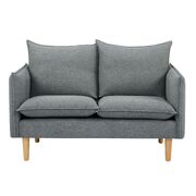 2 Seater Fabric Sofa Lounge Couch Dark Grey
