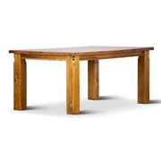 Rustic Oak Dining Table - Solid Pine Timber Wood Furniture