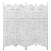 White Elephant 4 Panel Room Divider Screen for Privacy - Shoji Timber Wood Stand