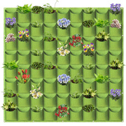 72 Pockets Wall Hanging Planter Grow Bag Vertical Garden Flower Green