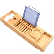 Bamboo Bathtub Bath Tub Tray Table Caddy Tray,Book,Tray Wineglass Holder