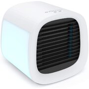 Personal Portable Air Cooler and Humidifier, with USB Connectivity and LED Light, White
