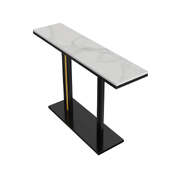 Pandora Stone Marble Console - Marble & Black