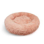 Pet Dog Bedding, Plush Round Comfortable Nest, Pink, Large 90Cm