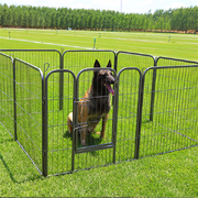 Heavy Duty Comfortable Pet Dog Game Fence Foldable 8 Panel Metal Dog Fence Black