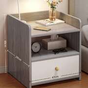 2x bedside table with drawer and shelf modern nightstand bedroom furniture