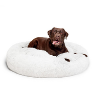 "Aussie" Calming Dog Bed - White - 115 CM - XL