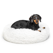 "Aussie" Calming Dog Bed - White - 60 CM - Small