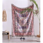 Luxury Rustic Cotton Wool Throw Rug - Large Picnic Blanket for Home Decor Gifts