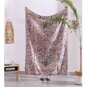 Luxury Rustic Throw Blanket | Cotton & Wool | Large Picnic Rug