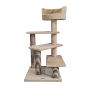 Petwiz 100Cm Multi Level Cat Scratching Tree - Beige