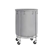 Laundry Basket with Wheels Gray and Silver