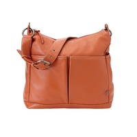 Oioi Nappy Bag Orange Ochre Leather 2-Pk Hobo