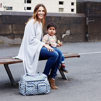 Oioi Smokey Blue Eclipse Dot Carryall Nappy Bag