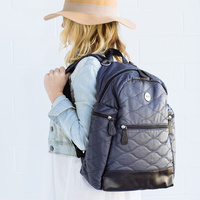 Oioi Indigo Cotton Quilt Backpack Nappy Bag