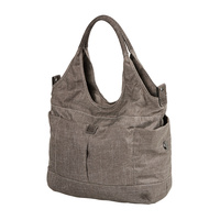 Textured Linen Slouch Bucket Tote