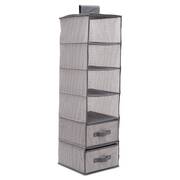 6 Shelf Storage with 2 Drawers - Cool Grey