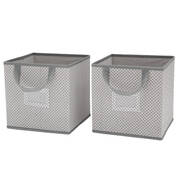 2 Piece Storage Cube Set - Cool Grey