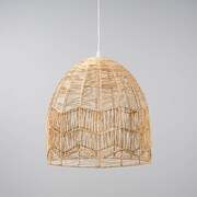 Elegant Illumination: Natural Rattan Lace Pendant Light - Amalfi