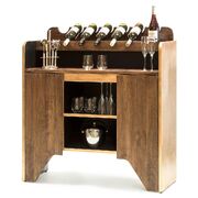 Contemporary Wooden Drinks Cabinet Wine Rack With Bottle Holders