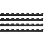 Interlocking Gym Floor Mat Edges 4 Pack (Suits 10mm Interlocking Mats)