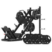 LP-10 45 Degree Leg Press/Hack Squat with 100kg Olympic Tri-Grip Weight Plate Set