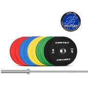 Elite Power Pack - 170kg Competition Bumper Plates Set with Competition Barbell