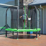 Kids 7Ft Springless Hoppy 2 Trampoline Set