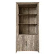 Oak-Colored Mdf Display Shelf Bookcase