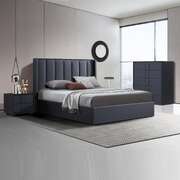 Prado 4Pc Fabric Gas Lift Queen Bedroom Suite Gas Lift Storage