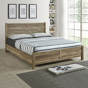 Alice King Size Bed Frame Natural Wood like MDF in Oak Colour