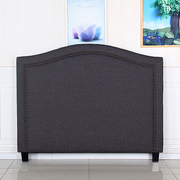 Charcoal Upholstered Queen Size Bed Head With Curved Design
