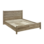 Double Size Bed Frame Natural Wood Like Mdf In Oak Colour